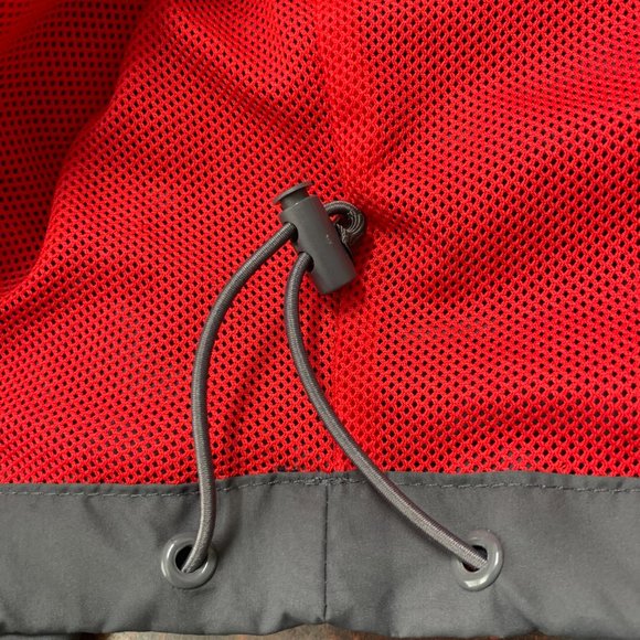 Vantage Windbreaker Unisex Adult XL "Scarlet Pearl" Monogram Hooded Gray/Red - Picture 11 of 15